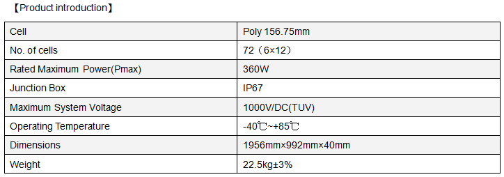 72 cells 360W MWT Poly Solar Panel Ex1